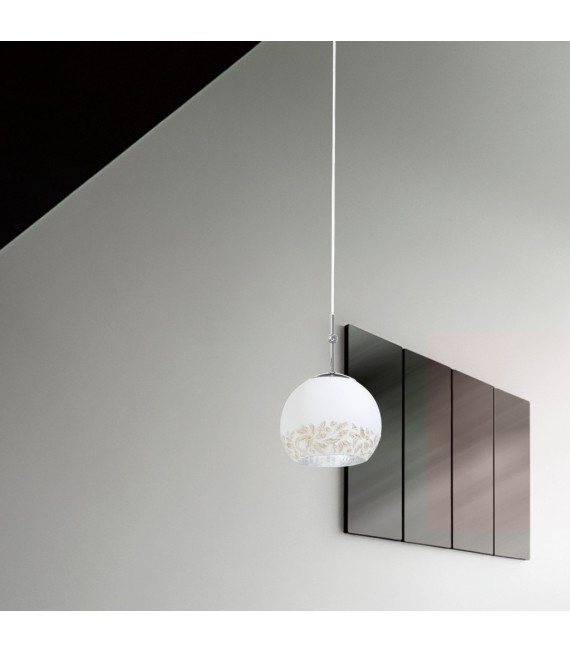 Lampada a sospensione Luna Chrome 1 lampadina 200cm