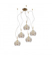 Luna pendant lamp 24 carats gold 5 bulbs 200cm