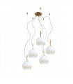 Luna pendant lamp 24 carats gold 5 bulbs 200cm