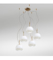 Suspension Luna 24 carats d'or 5 ampoules 200cm