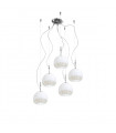 Luna Chrome pendant light 5 bulbs 200cm