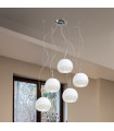 Suspension Luna Chrome 5 ampoules 200cm
