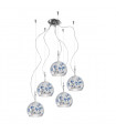 Suspension Luna Chrome 5 ampoules 200cm