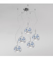 Suspension Luna Chrome 5 ampoules 200cm