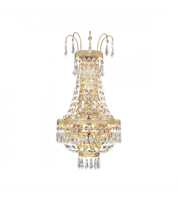 Empire design wall lamp 24 carats gold 3 bulbs 40cm