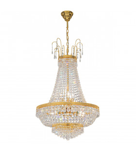 Empire chandelier 24 carats gold 12 bulbs 107cm