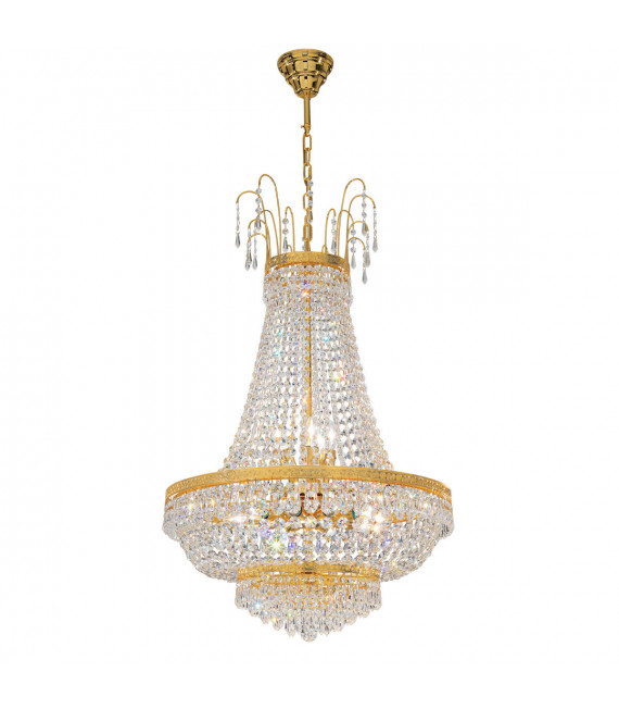 Empire Kronleuchter 24 Karat Gold 12 Birnen 107cm