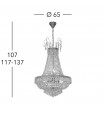 Empire chandelier 24 carats gold 12 bulbs 107cm