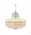 Suspension shade Versailles 24 carats gold 54 bulbs 140cm
