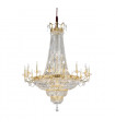 Large Empire chandelier 24 carats gold 48 bulbs 180cm