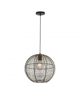 Weave Aluminium Pendelleuchte Schwarz 1 Glühbirne 34cm