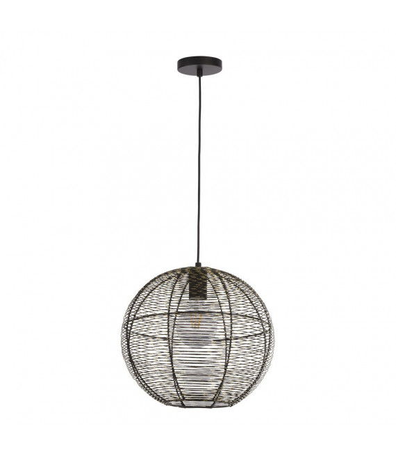 Weave Aluminum Pendant Black 1 bulb 34cm
