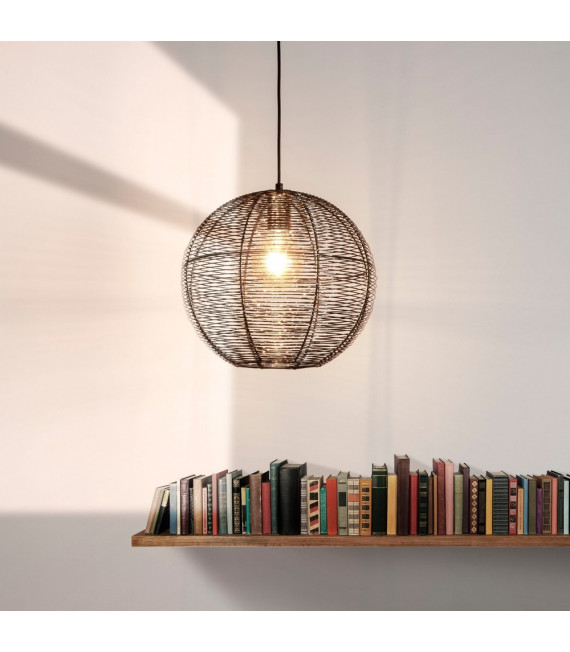 Ciondolo Weave in alluminio nero 1 lampadina 34cm