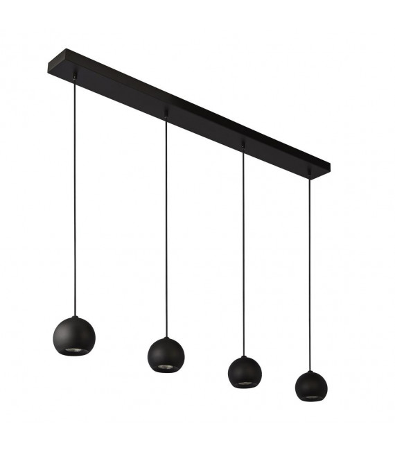 Eindhoven pendant Mild steel Black 4 bulbs 11cm