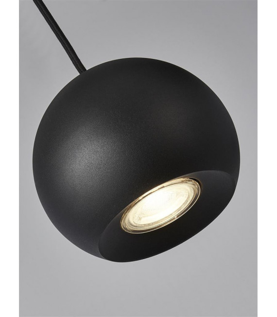Eindhoven pendant Mild steel Black 4 bulbs 11cm