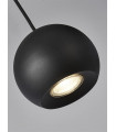Suspension Eindhoven Acier doux Noir 4 ampoules 11cm