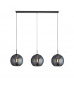 Suspension Amsterdam Acier doux Noir 3 ampoules 37cm