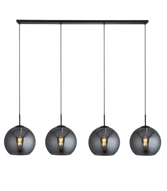 Amsterdam pendant Mild steel Black 4 bulbs 37cm