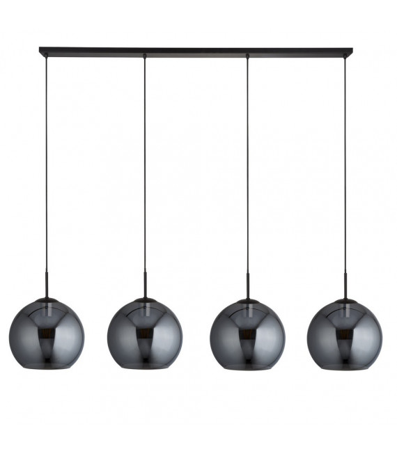 Amsterdam pendant Mild steel Black 4 bulbs 37cm