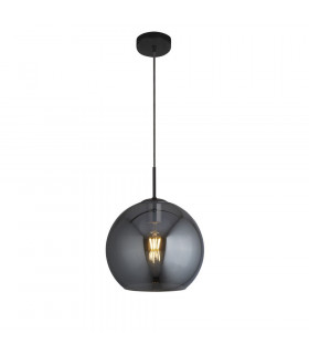 Colgante Amsterdam Acero dulce Negro mate 1 bombilla 37cm