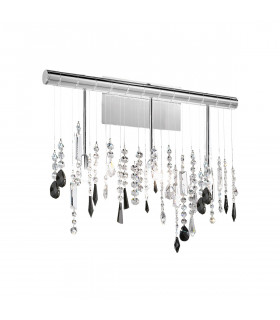 Lampada da parete di design Stretta Chrome 3 lampadine 40cm