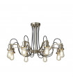 Olivia 8-light ceiling light Stainless steel, mild steel Satin silver