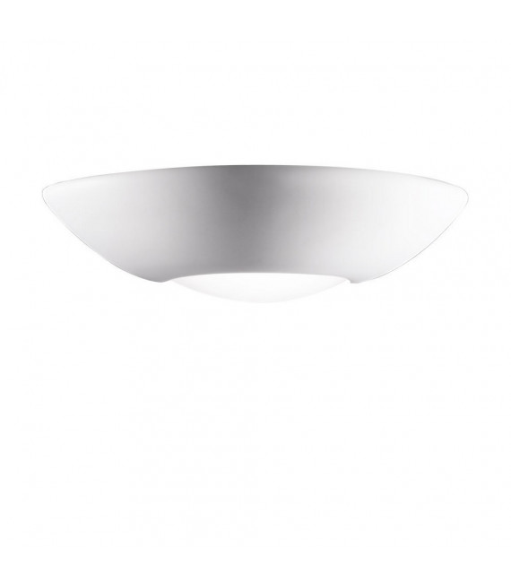 Applique en plâtre Casablanca blanc 1 ampoule 10cm