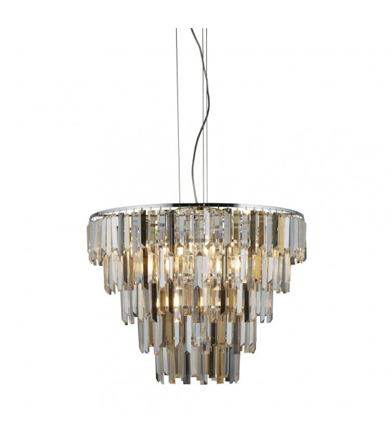 Clarissa Pendelleuchte Stahl Chrom 9 Glühbirnen 53cm