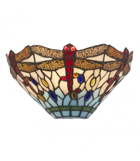 Applique Dragonfly 1 lampadina Vetro, policarbonato, acciaio Multicolor, libellula