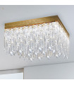 Plafonnier Design Prisma 24 carats d'or 16 ampoules 40cm