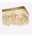Plafonnier Design Prisma 24 carats d'or 16 ampoules 40cm