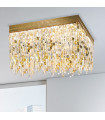 Plafonnier Design Prisma 24 carats d'or 16 ampoules 40cm