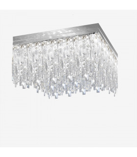 Design-Deckenleuchte Prisma 24 Karat Gold 16 Glühbirnen 40cm