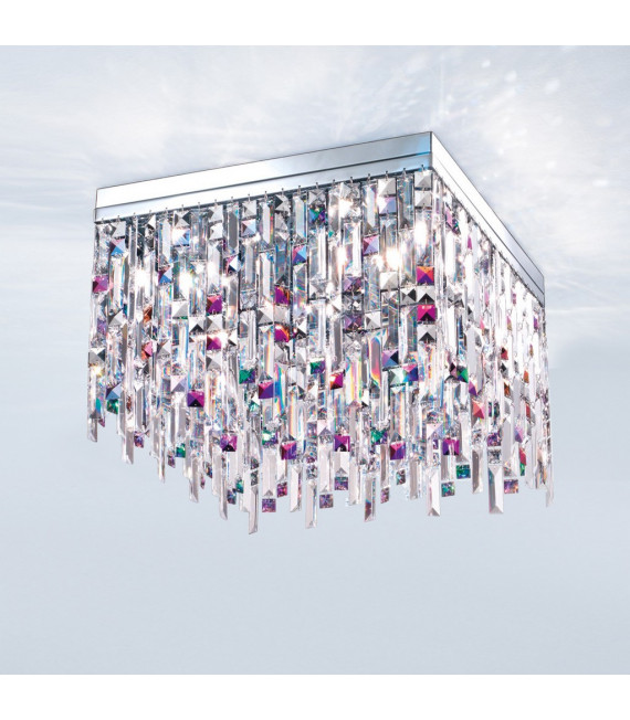 Plafoniera Design Prisma Chrome 16 lampadine 40cm