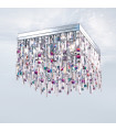 Plafonnier Design Prisma Chrome 16 ampoules 40cm