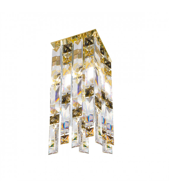 Plafonnier Design Prisma 24 carats d'or 1 ampoule 33cm