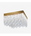 Plafonnier Design Prisma 24 carats d'or 8 ampoules 40cm