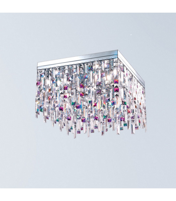 Ceiling light Design Prisma Chrome 8 bulbs 40cm