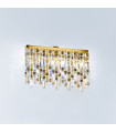Plafonnier Design Prisma 24 carats d'or 3 ampoules 33cm