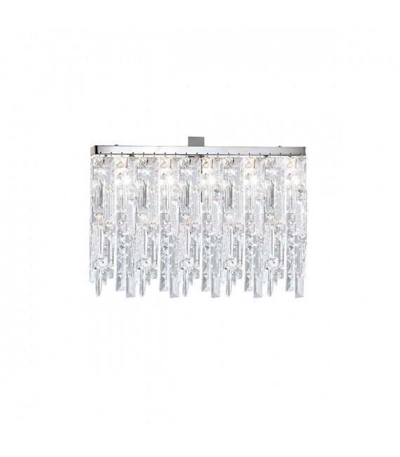 Plafonnier Design Prisma Chrome 3 ampoules 33cm