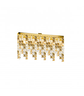 Ceiling light Design Prisma 24 carats gold 3 bulbs 25cm