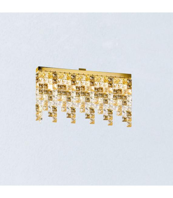 Ceiling light Design Prisma 24 carats gold 3 bulbs 25cm