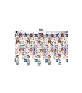 Plafonnier Design Prisma Chrome 3 ampoules 25cm