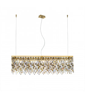 Prisma Pendelleuchte 24 Karat Gold 10 Glühbirnen 28cm
