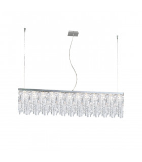 Suspension Prisma Chrome 10 ampoules 28cm