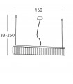 Suspension Prisma Chrome 10 ampoules 28cm