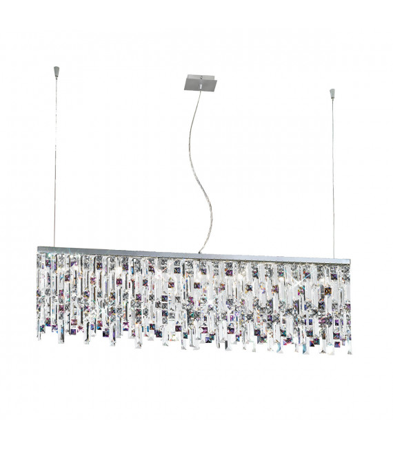 Prisma Chrome pendant light 10 bulbs 28cm
