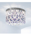 Ceiling light Design Prisma Chrome 12 bulbs 40cm