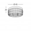Plafonnier Design Prisma Chrome 6 ampoules 40cm