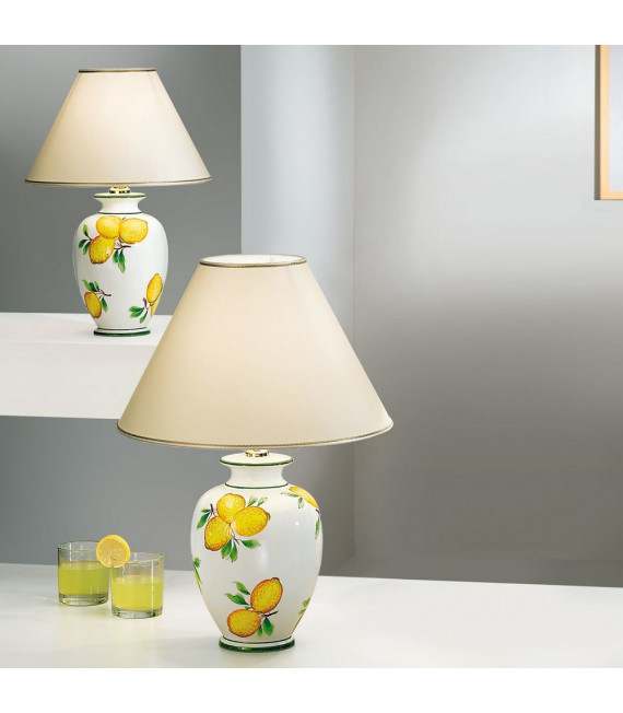 Lampe de table Giardino 24 carats plaqué d'or Or poli 1 ampoule 43cm